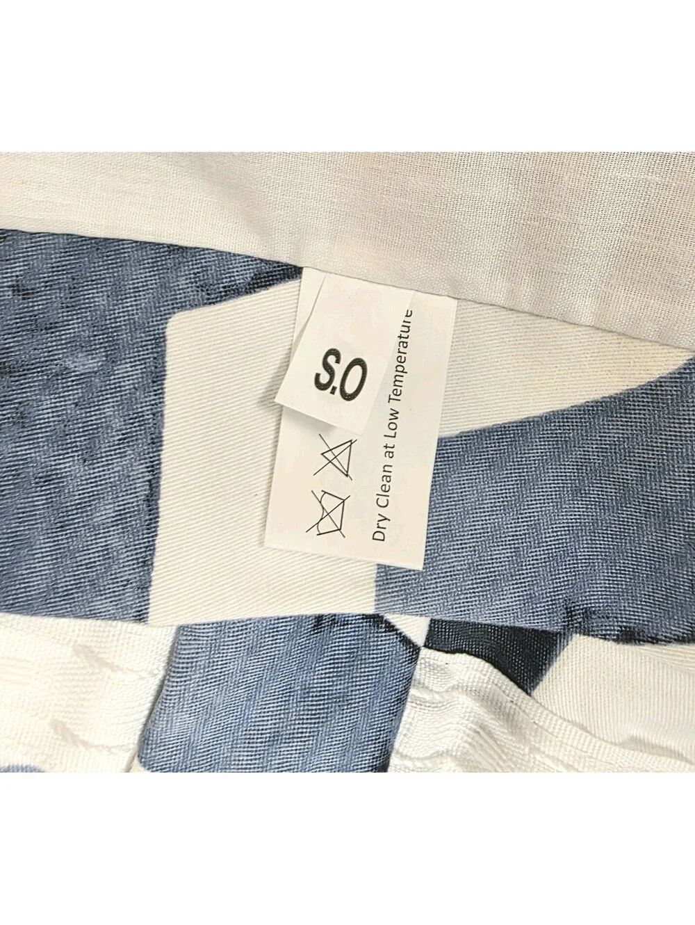 Exclusive Fabrics & Furnishings Mecca Blue Geometric Curtain 2 Panels 50x108